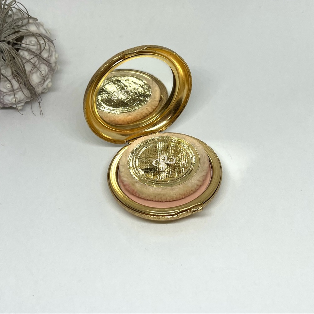 Vintage Revlon Love Pat Gold Blush Compact!